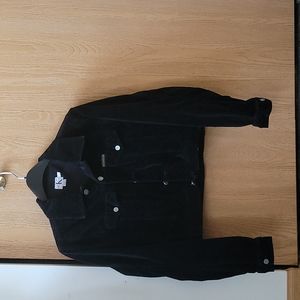 Calvin Klein Black Velvet Cropped Jacket